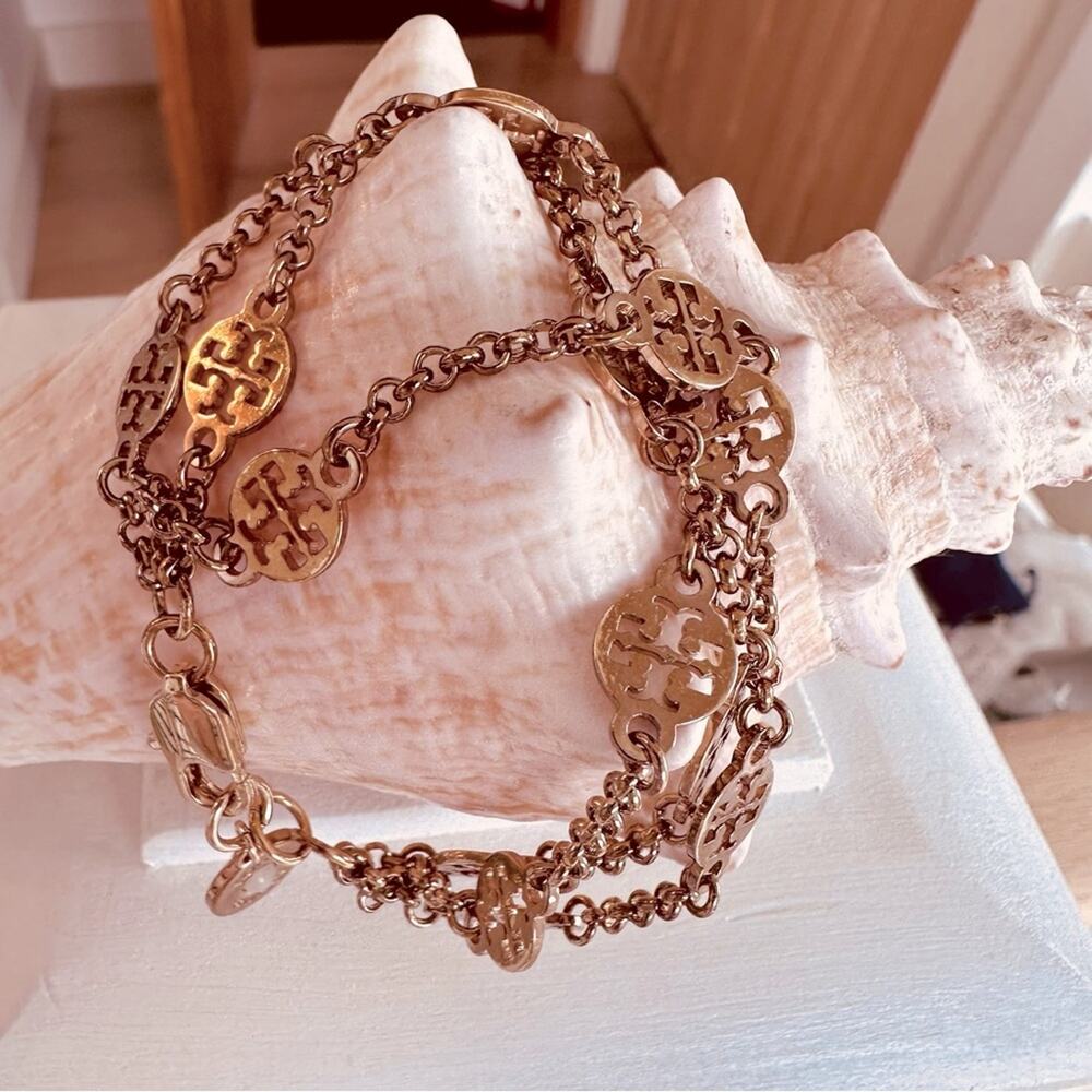 TORY BURCH - Multi-Strand Logo Bracelet, gold